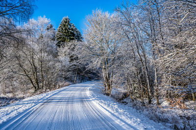 Curved road in