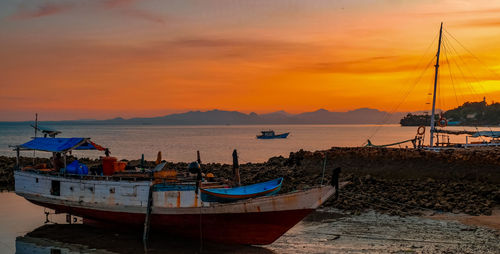 Sunset and boat