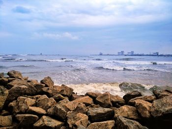 Scenic view of sea against sky