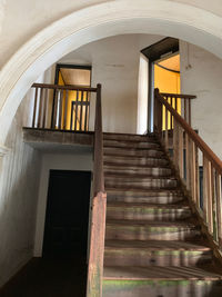 Low angle view of staircase in building