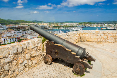 View of cannon against sky