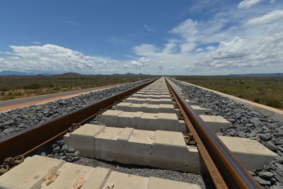 Railroad tracks against sky