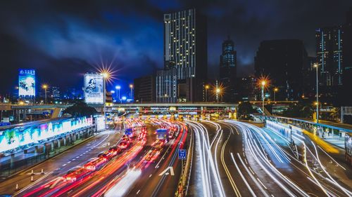 City street at night