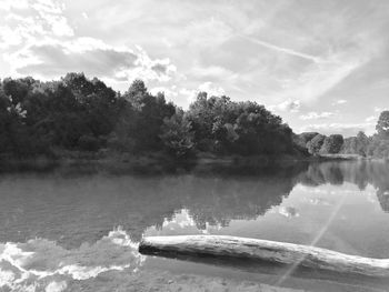 Floating on the lake