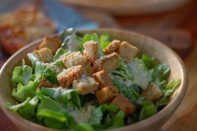 Close-up of meal served in bowl