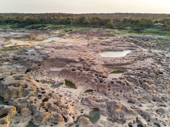 Aerial view of land