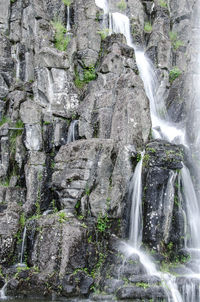 Low angle view of waterfall