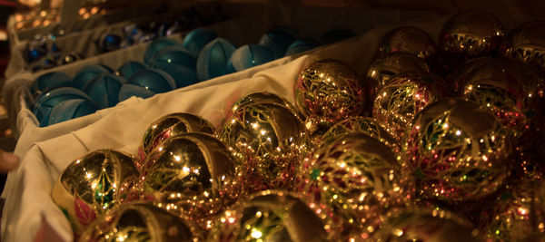 Close-up of christmas decorations