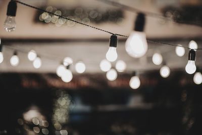 Close-up of illuminated lights