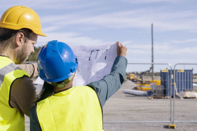 People on construction site