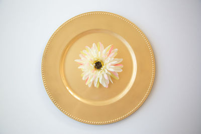 Directly above shot of flower in plate