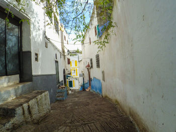 Walkway amidst houses