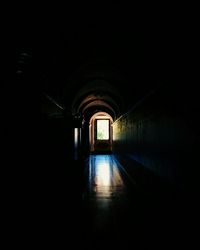 Corridor in tunnel
