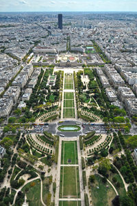 Aerial view of champ-de-mars