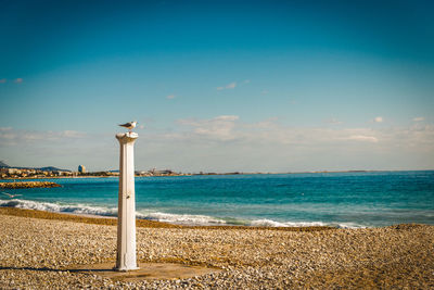 Seacoast of cagnes-sur-mer in a sunny winter day