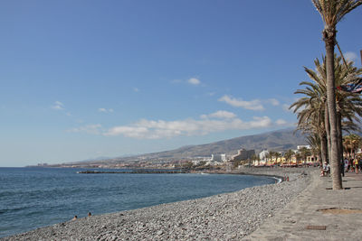 Scenic view of sunny beach