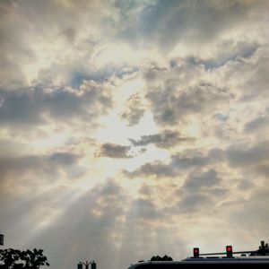 Low angle view of cloudy sky