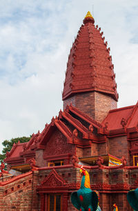 Low angle view of traditional building against sky