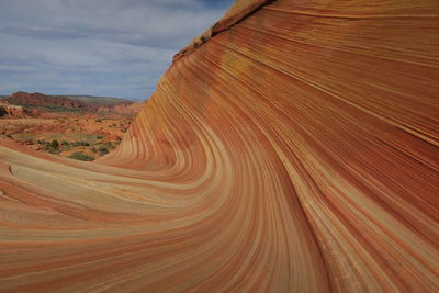 Aerial view of a desert