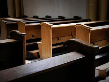 Close-up of wooden table