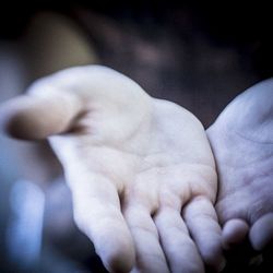 Close-up of baby hand