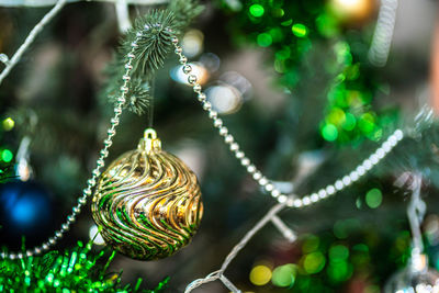 Close-up of christmas decorations