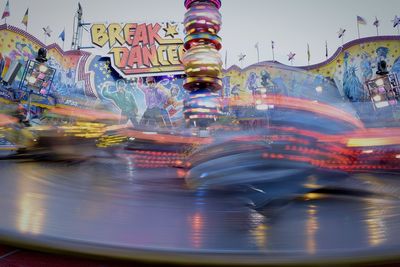 Carousel in amusement park