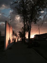 View of road against cloudy sky