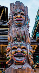 Close-up of statue against sky