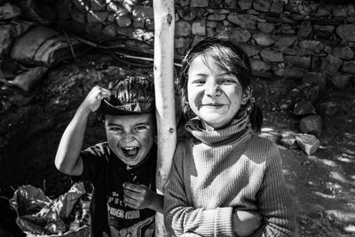 Portrait of happy boy smiling