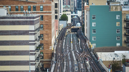 Low angle view of buildings in city