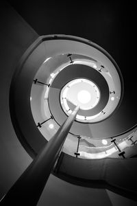 Low angle view of spiral staircase