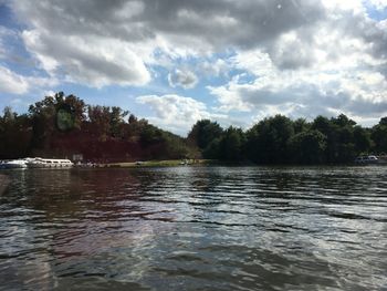 Scenic view of river against sky