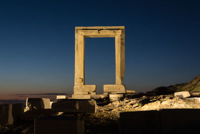 Old ruins against blue sky