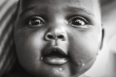 Close-up portrait of cute baby