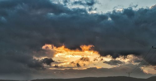 Low angle view of cloudy sky