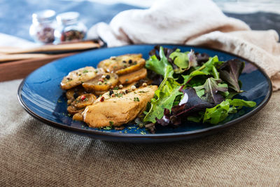 Close-up of food in plate