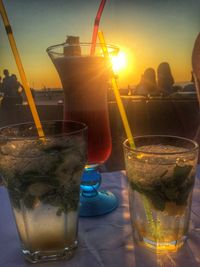 Close-up of drink on table