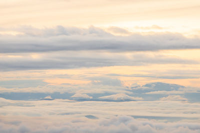 Scenic view of clouds in sky during sunset