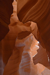 Low angle view of rock formation