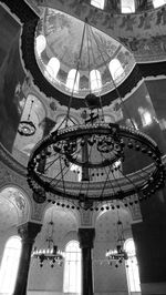 Low angle view of illuminated ferris wheel