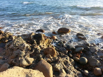 Pebbles on beach