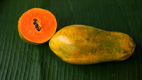 Close-up of orange fruits on table