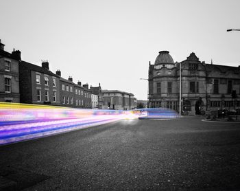 View of multi colored buildings against the sky