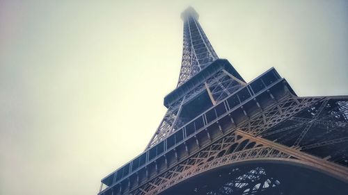 Low angle view of eiffel tower