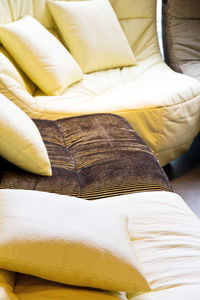 Close-up of sofa at home