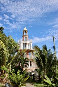 Low angle view of building against sky