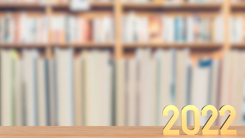 Close-up of books on table