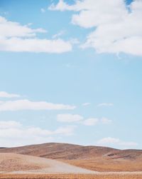 Scenic view of desert against sky