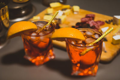 Close-up of drink on table